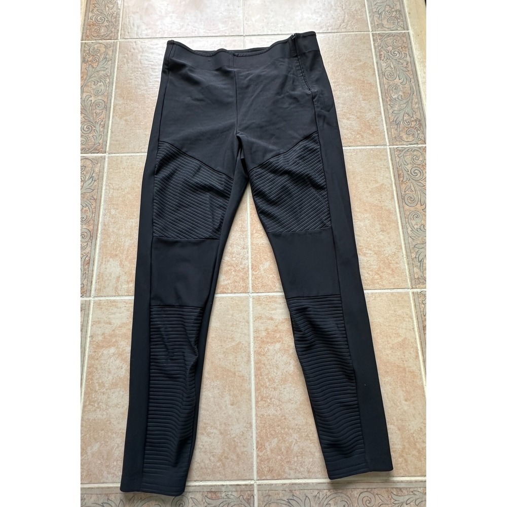 ATHLETA Black textured Leg patch Legging pants Size 12